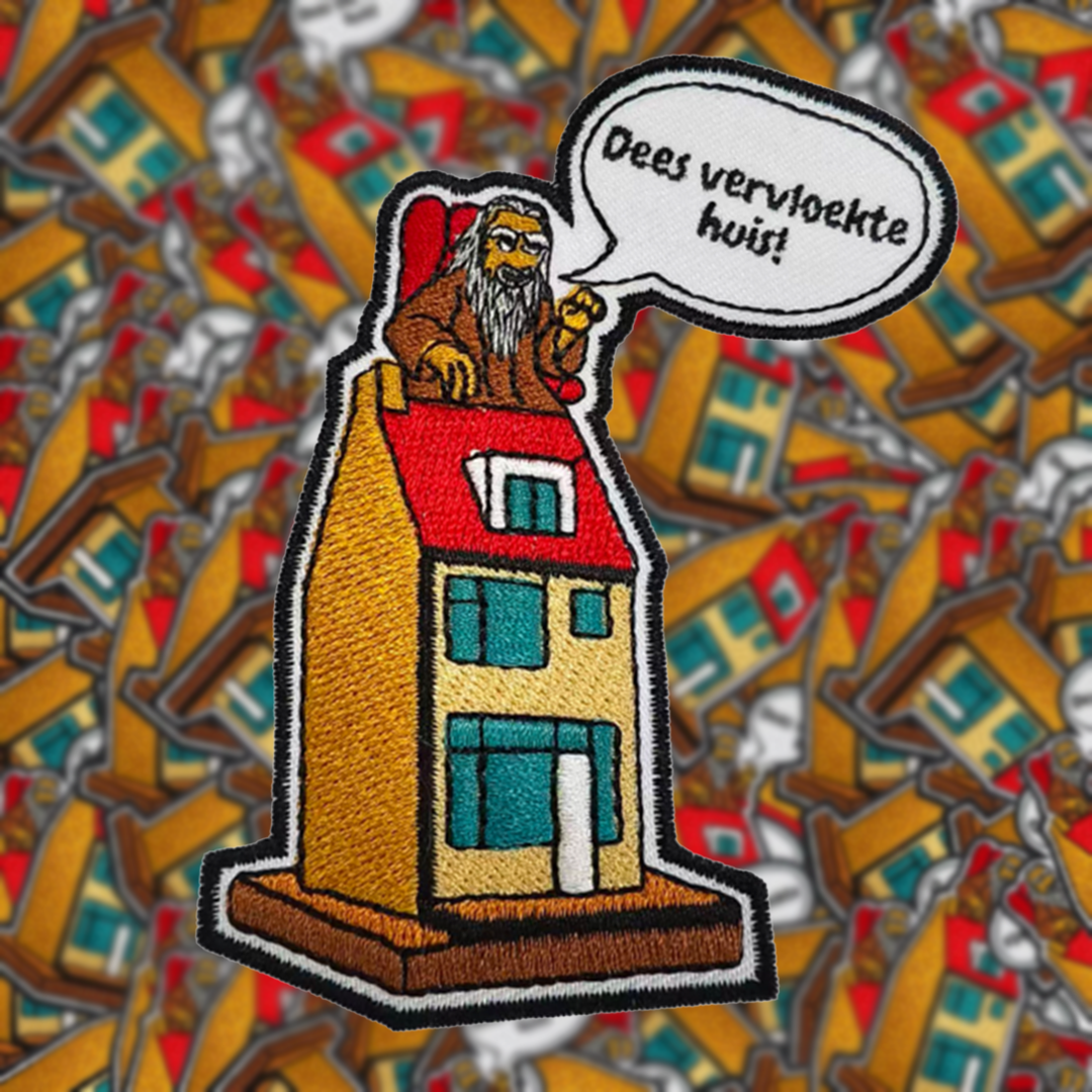 Carnavalsembleem draaiend huis