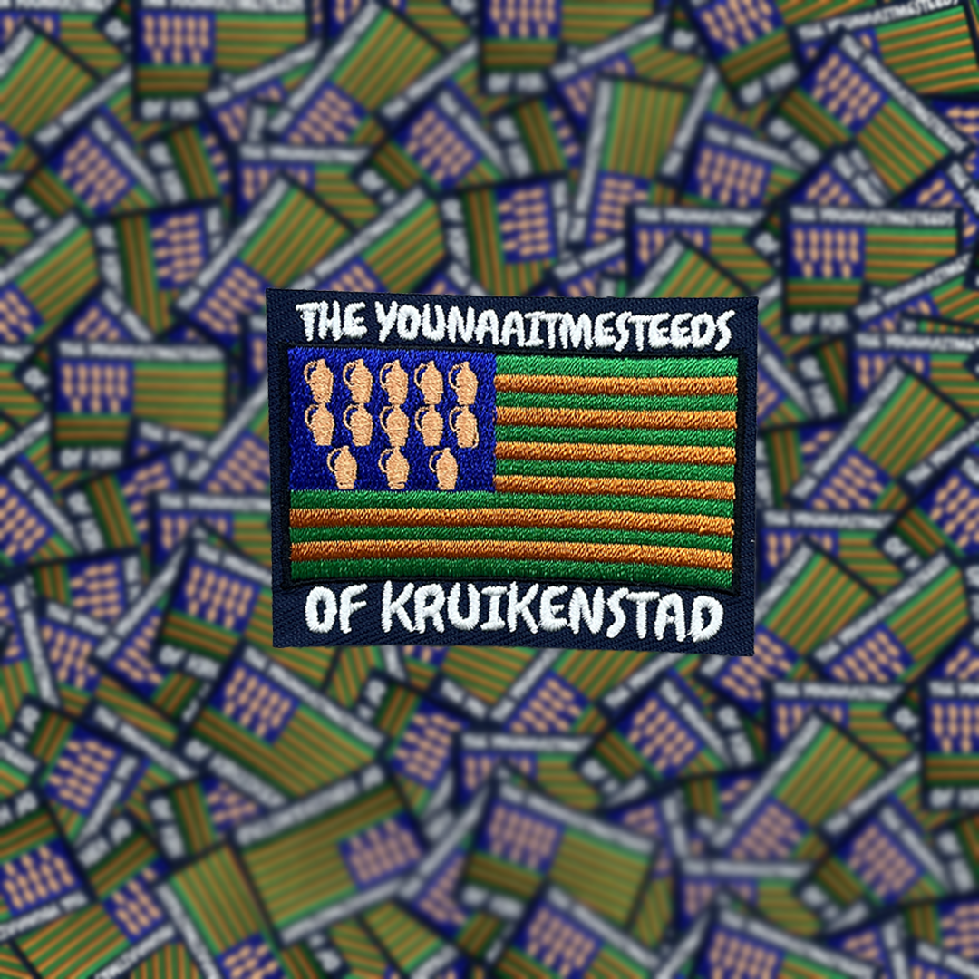 Carnavalsembleem: TheYouNaaitMeSteeds of Kruikenstad