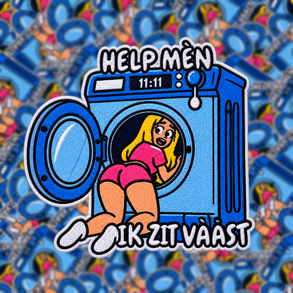 PRE-ORDER Carnavalsembleem vast in wasmachine
