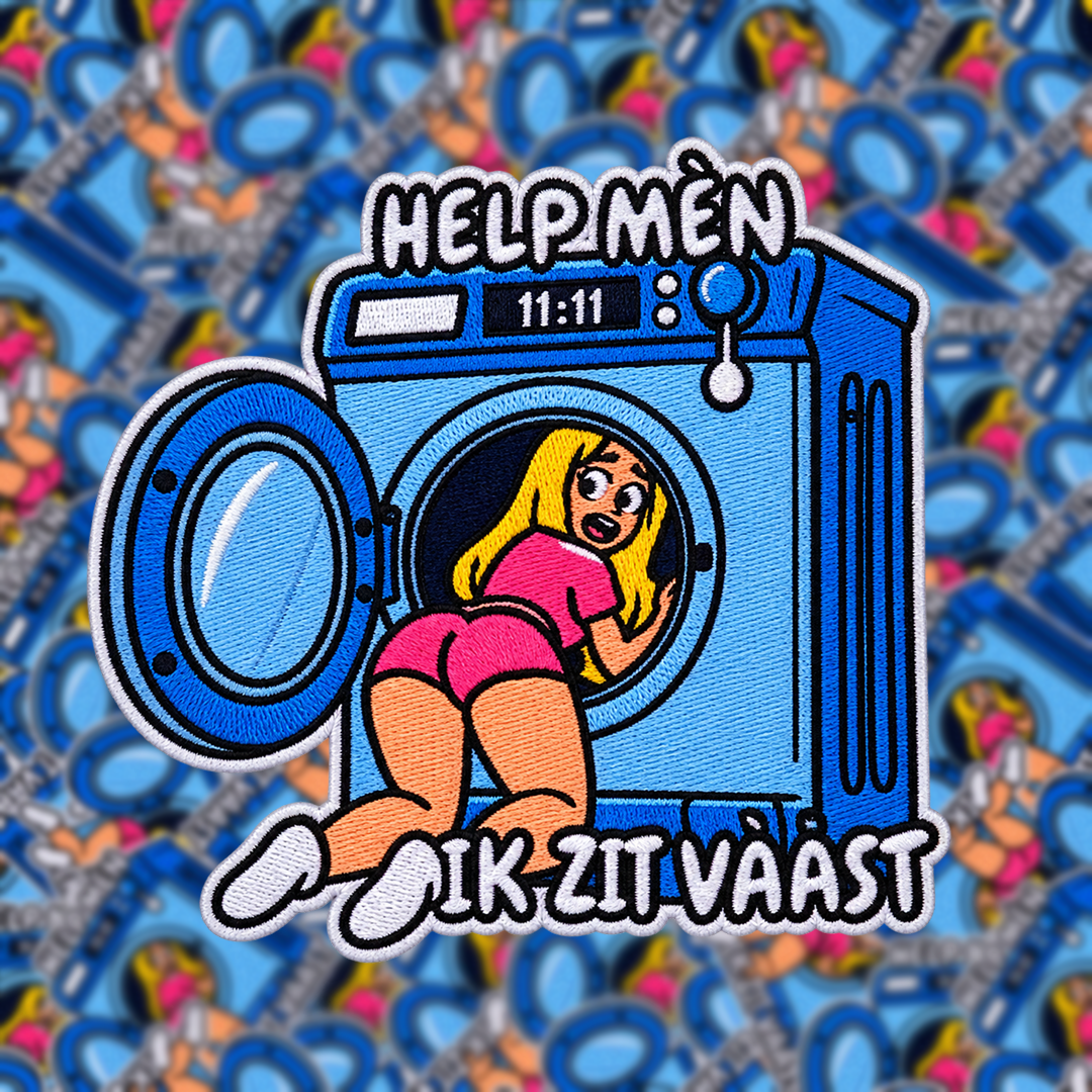 PRE-ORDER Carnavalsembleem vast in wasmachine