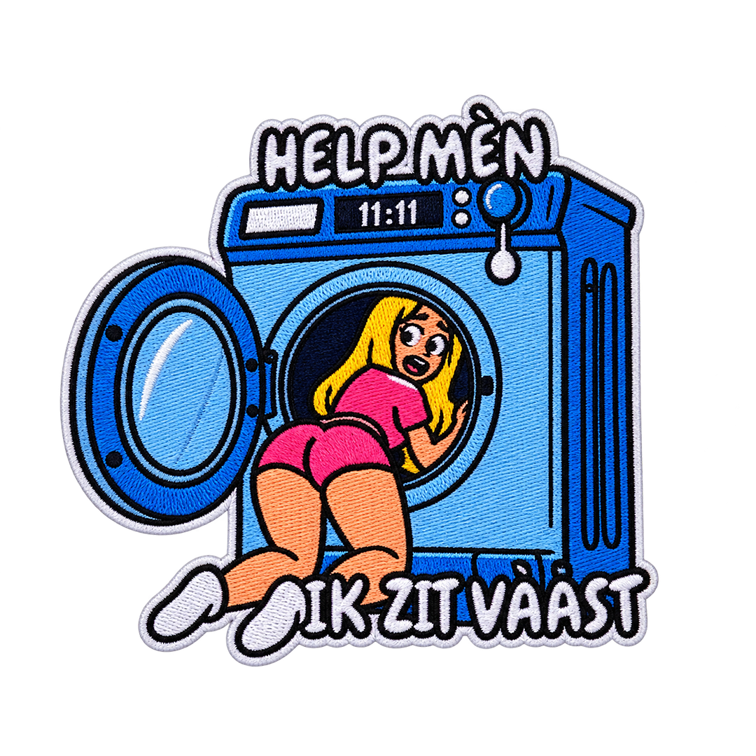PRE-ORDER Carnavalsembleem vast in wasmachine