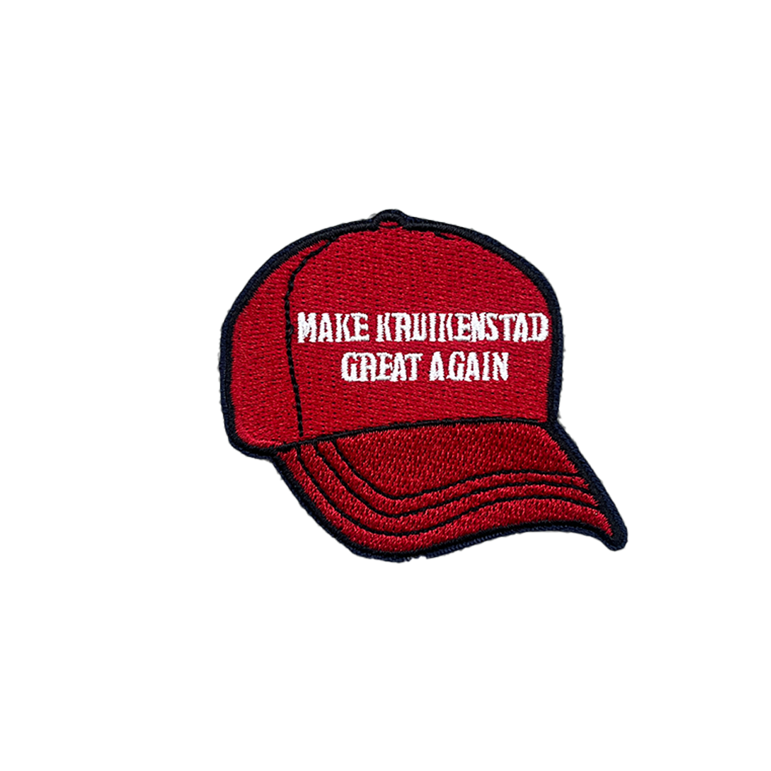 Carnavalsembleem: Make Kruikenstad Great Again