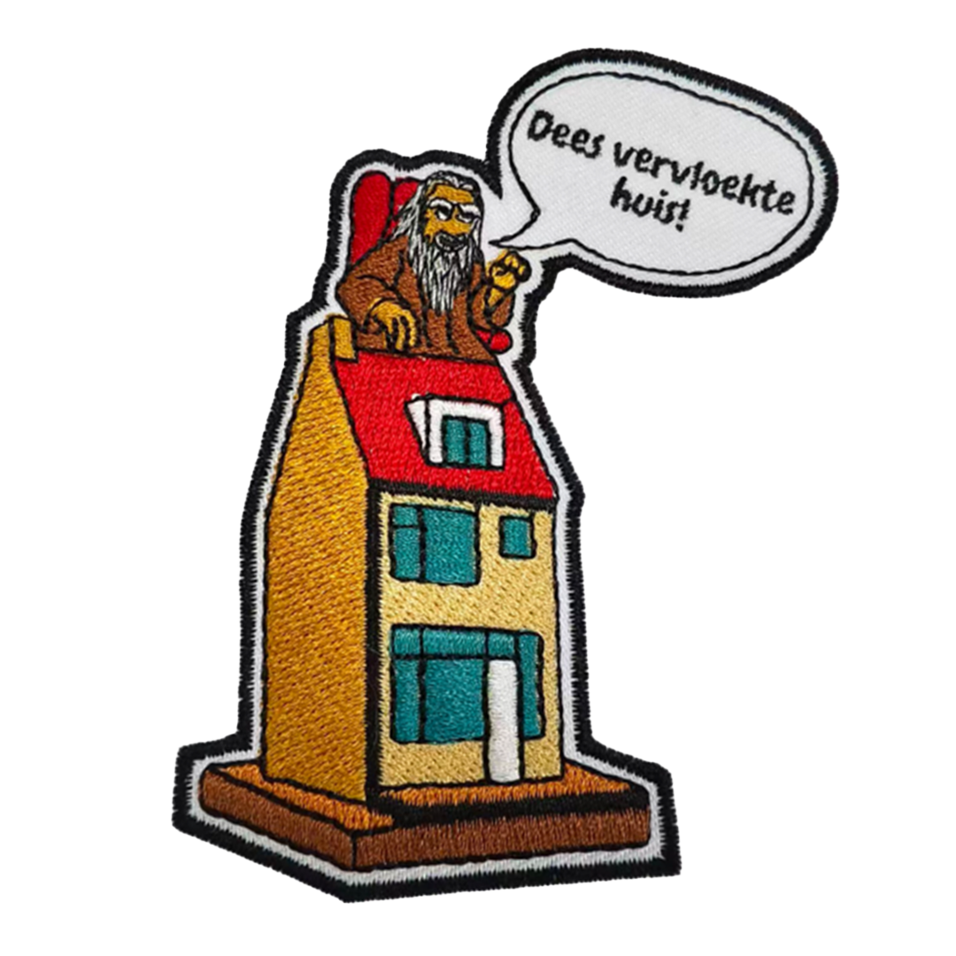 Carnavalsembleem draaiend huis