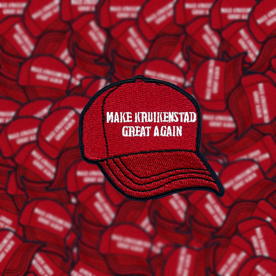 Carnavalsembleem: Make Kruikenstad Great Again