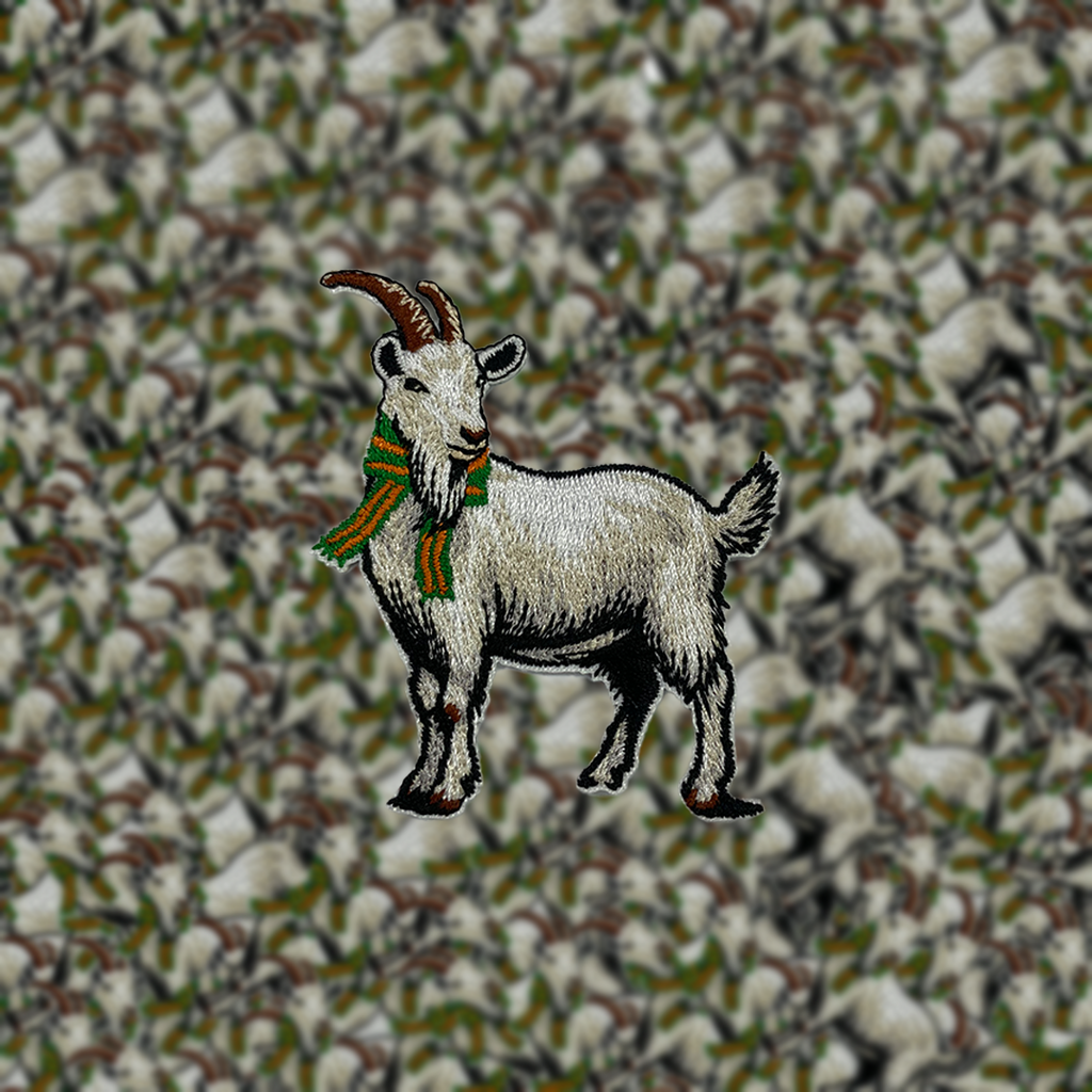 Carnavalsembleem witte G'OAT