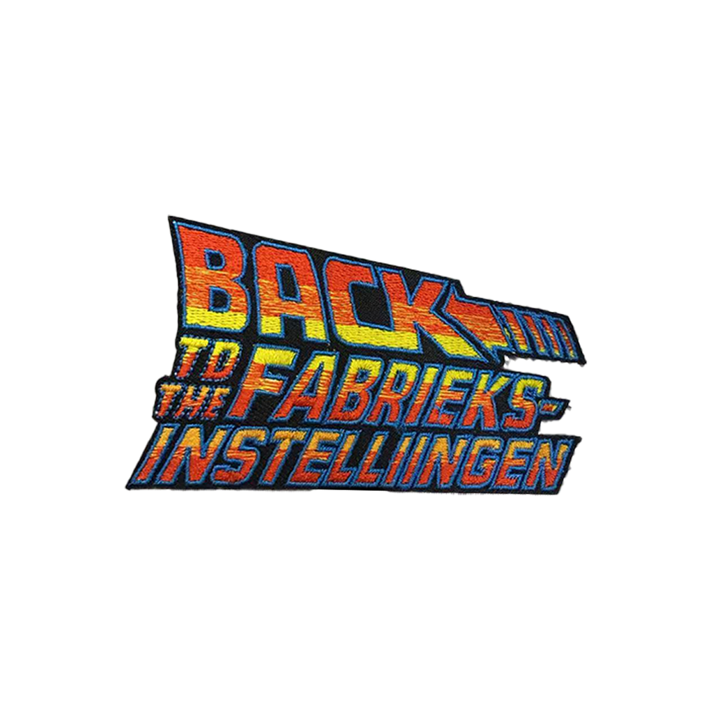 Carnavalsembleem back to the fabrieksinstellingen
