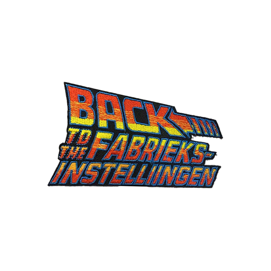 Carnavalsembleem back to the fabrieksinstellingen
