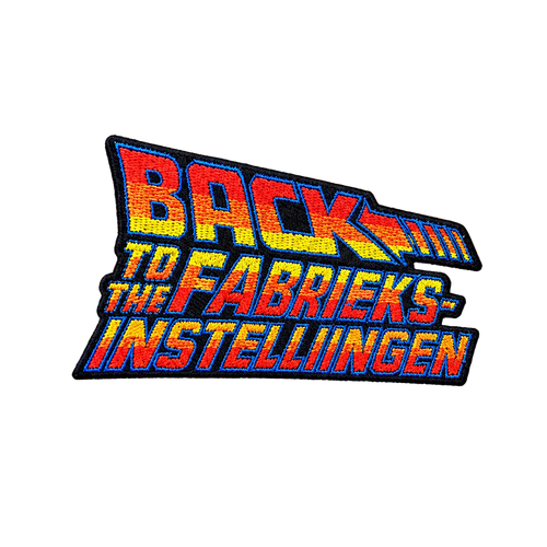 Carnavalsembleem back to the fabrieksinstellingen