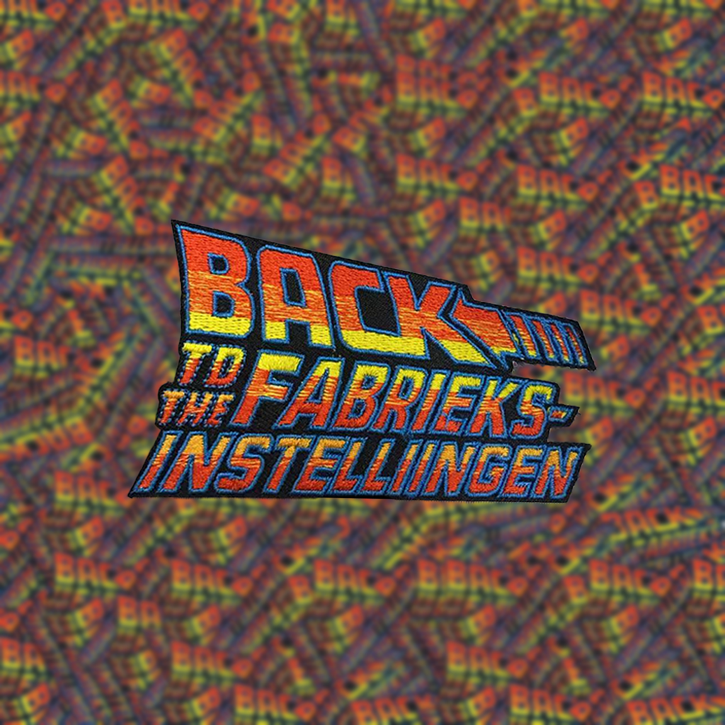 Carnavalsembleem back to the fabrieksinstellingen