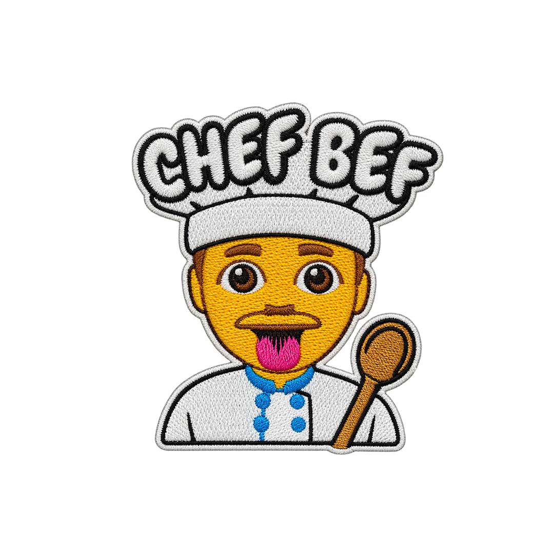 PRE-ORDER Carnavalsembleem Chef Bef
